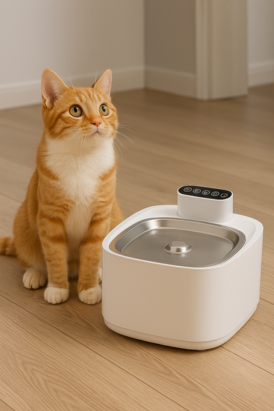 Fuente de agua para gatos con bateria y sensor 3.2 Litros